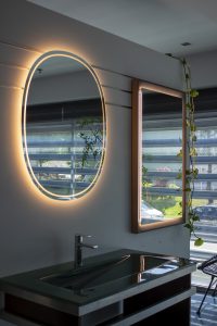 Led Mirror and Leather Frame Mirror